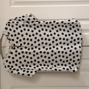 Black and White Polka-dot Blouse